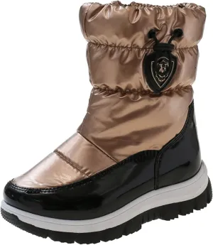 Insulated Snow Boots for Kids Waterroof Winter Comfortable Mid Calf Thicken Warm Outdoor Hiking Girl Boots Size 5