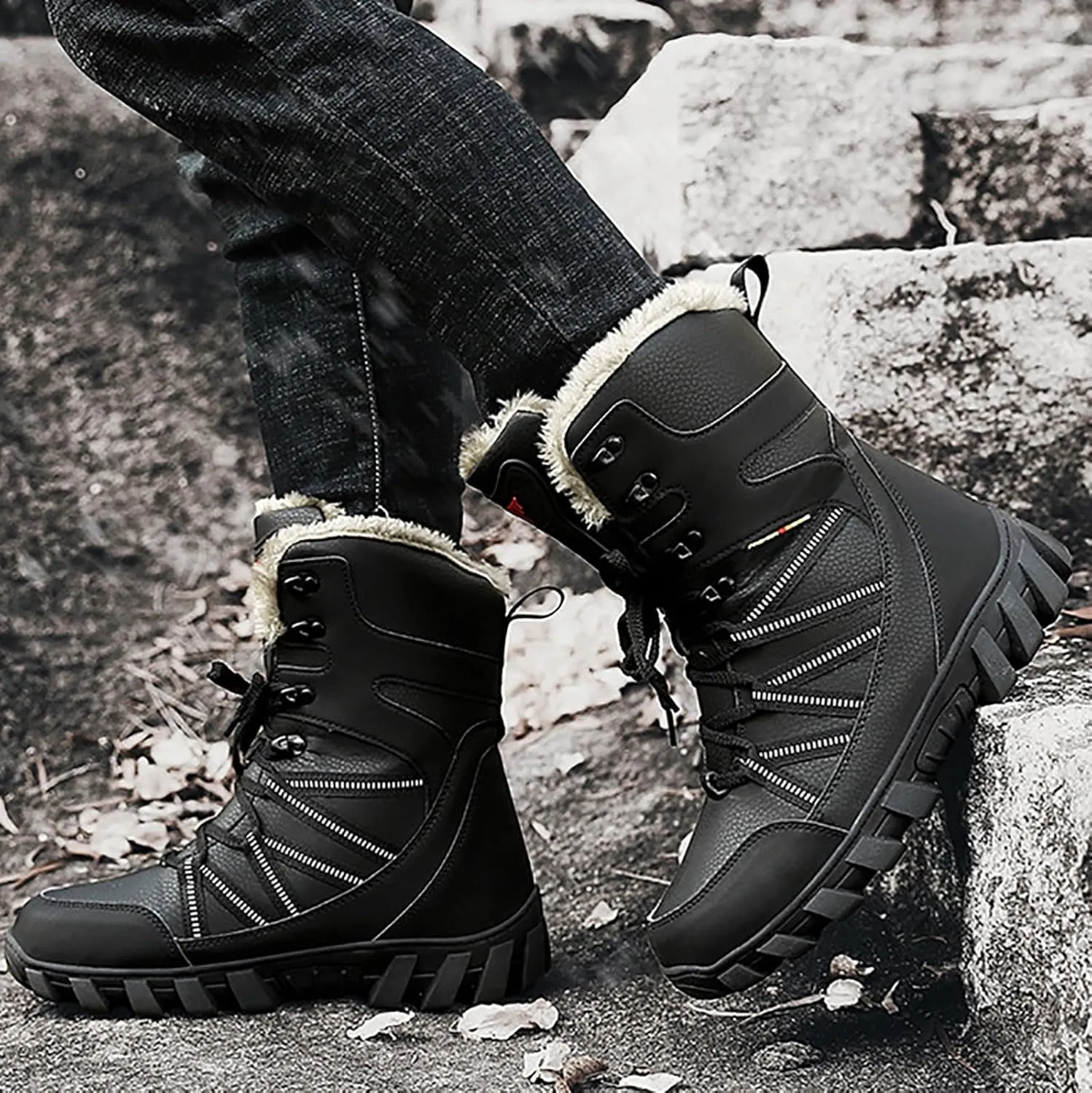 Men's Commando Combat Boots Outdoor Army Patrol Boots Tactical Boots Breathable Military Boots Security Police Shoes
