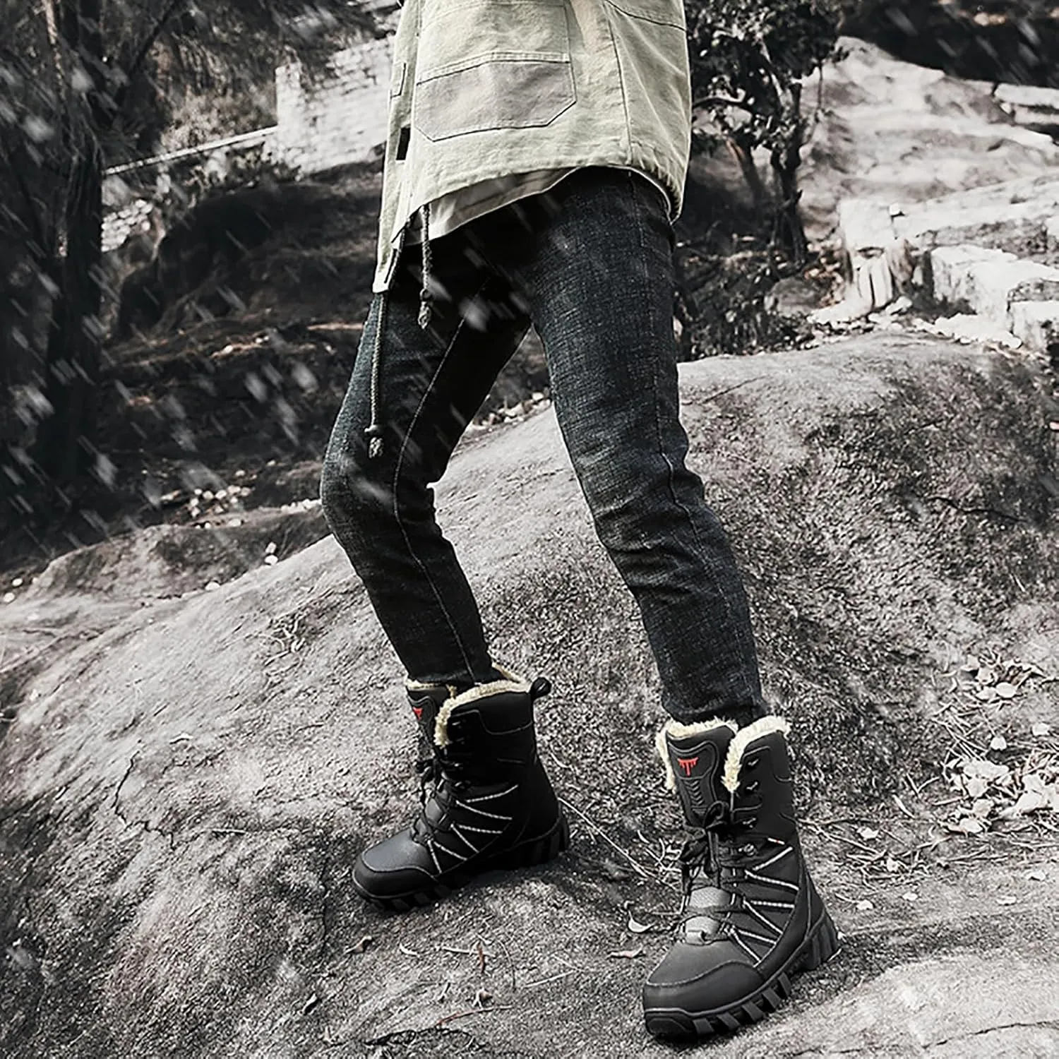 Men's Commando Combat Boots Outdoor Army Patrol Boots Tactical Boots Breathable Military Boots Security Police Shoes