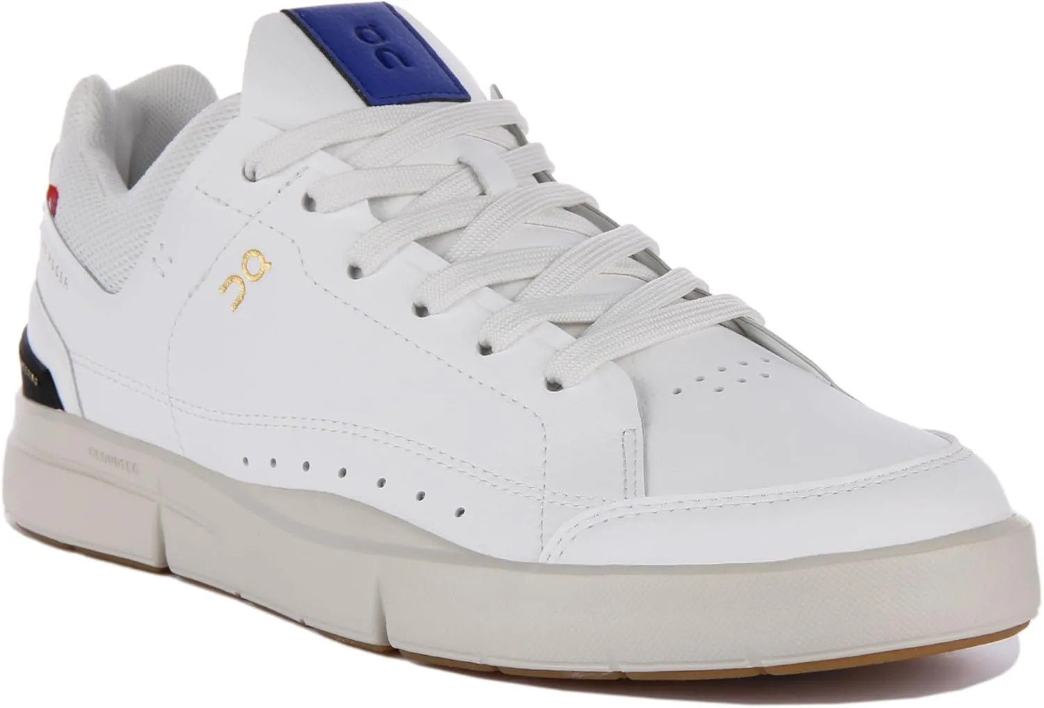 On Running The Roger Centre Court Men's Vegan Leather Tennis Inspired Trainers (White Blue, US 8)