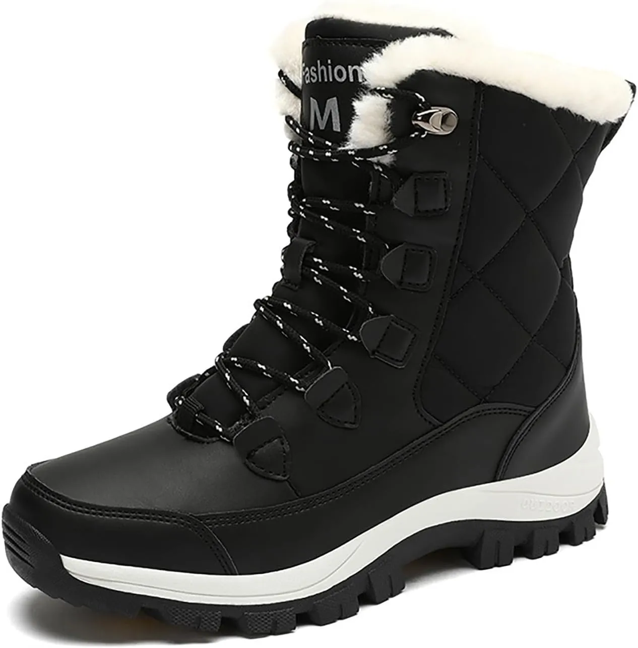 Snow Boots for Women Mid Calf Boots Large Size Snow Boots Outdoor Travel Thickened High Cotton Shoes Mid Calf Boots