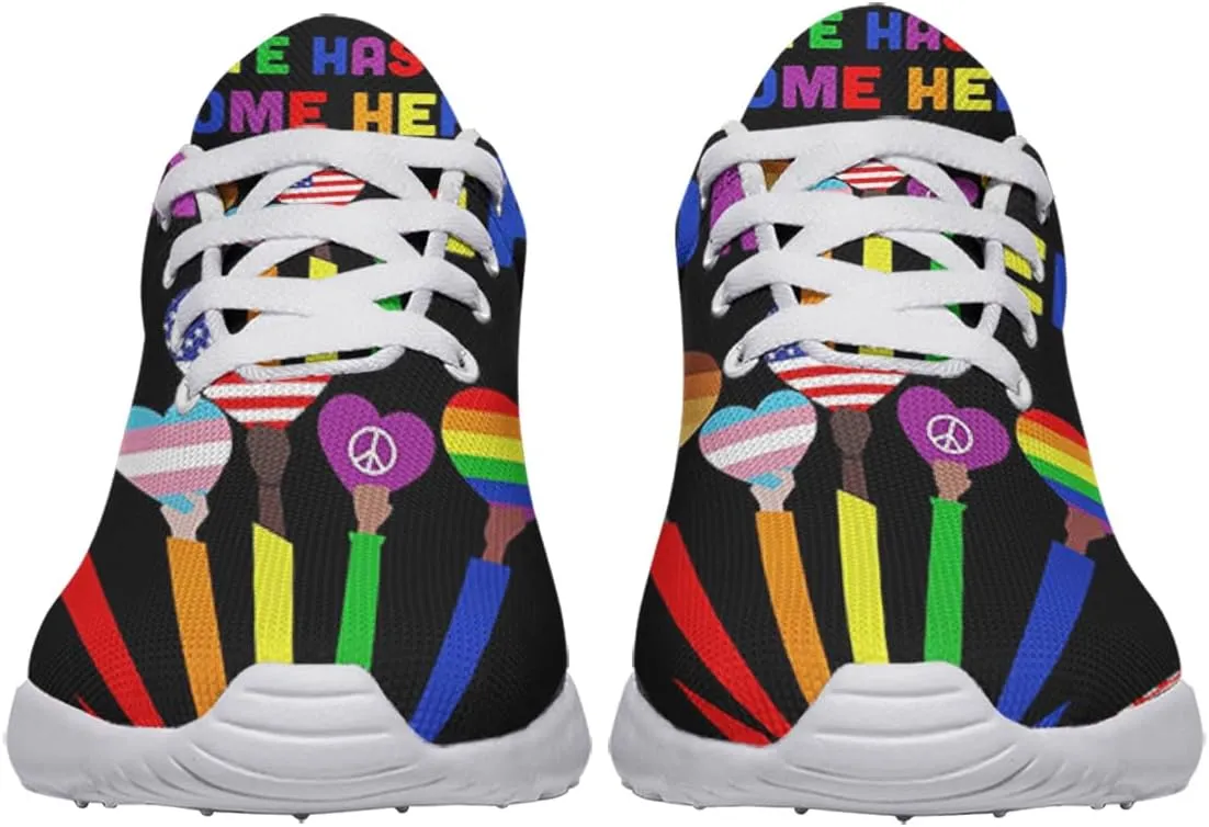 Sonzj-II Hate Has No Home Here LGBT Shoes Women Men Sports Trainers Low Top Anti-Slip Lace Up Trail Sneakers