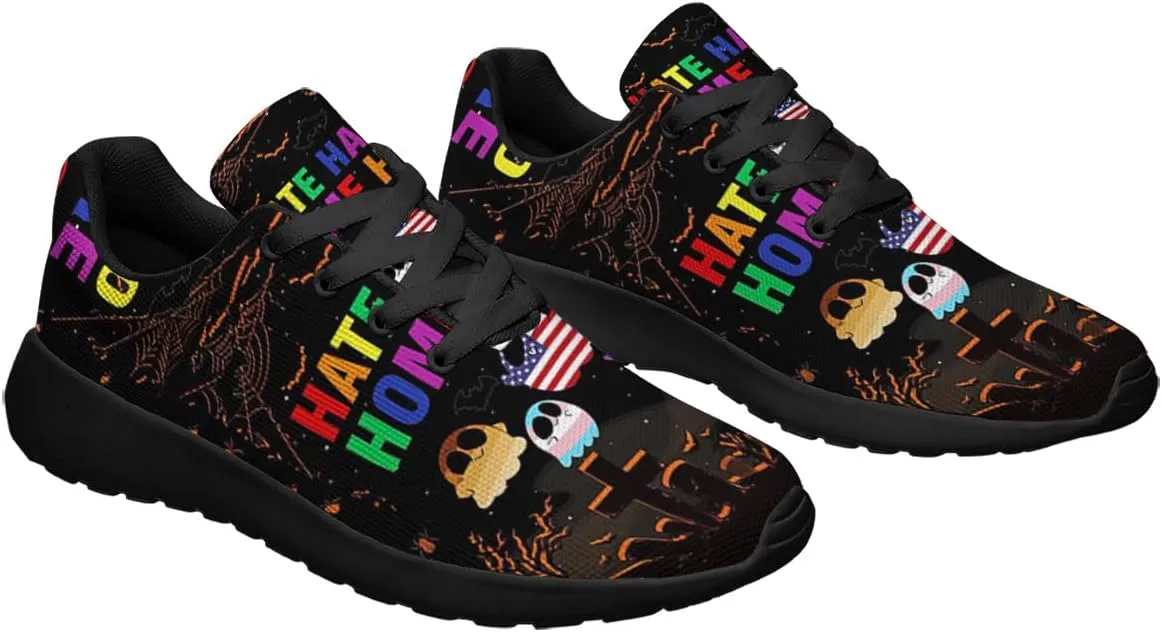 Sonzj-II Hate Has No Home Here LGBT Shoes Women Men Sports Trainers Low Top Anti-Slip Lace Up Trail Sneakers