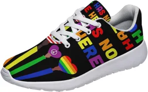 Sonzj-II Hate Has No Home Here LGBT Shoes Women Men Sports Trainers Low Top Anti-Slip Lace Up Trail Sneakers