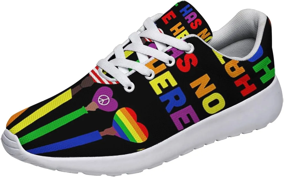 Sonzj-II Hate Has No Home Here LGBT Shoes Women Men Sports Trainers Low Top Anti-Slip Lace Up Trail Sneakers